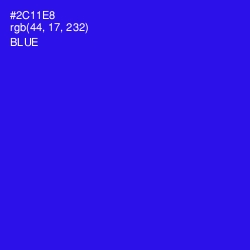 #2C11E8 - Blue Color Image
