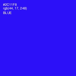#2C11F8 - Blue Color Image