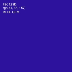 #2C129D - Blue Gem Color Image