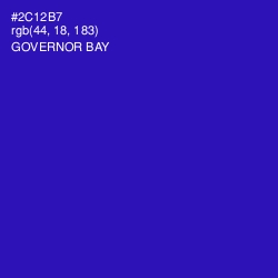 #2C12B7 - Governor Bay Color Image