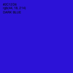 #2C12D6 - Dark Blue Color Image