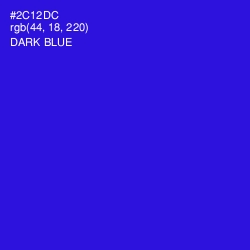 #2C12DC - Dark Blue Color Image