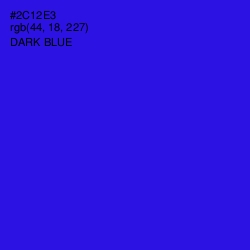 #2C12E3 - Dark Blue Color Image