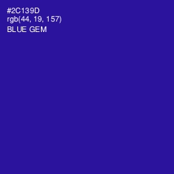 #2C139D - Blue Gem Color Image