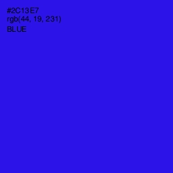 #2C13E7 - Blue Color Image