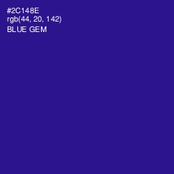 #2C148E - Blue Gem Color Image