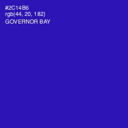 #2C14B6 - Governor Bay Color Image