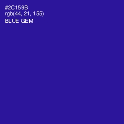 #2C159B - Blue Gem Color Image