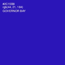 #2C15B8 - Governor Bay Color Image