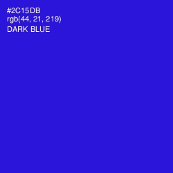 #2C15DB - Dark Blue Color Image