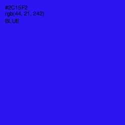#2C15F2 - Blue Color Image