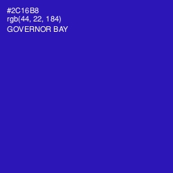 #2C16B8 - Governor Bay Color Image