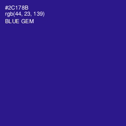 #2C178B - Blue Gem Color Image