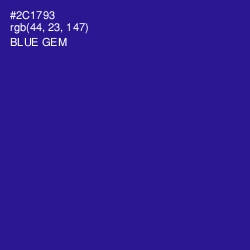 #2C1793 - Blue Gem Color Image