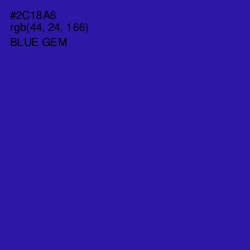 #2C18A6 - Blue Gem Color Image