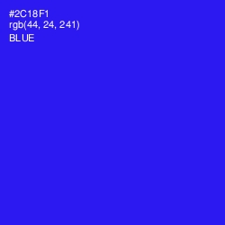 #2C18F1 - Blue Color Image