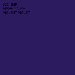 #2C1B5F - Violent Violet Color Image