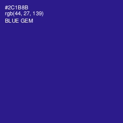 #2C1B8B - Blue Gem Color Image