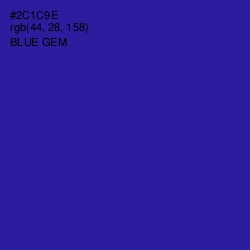 #2C1C9E - Blue Gem Color Image