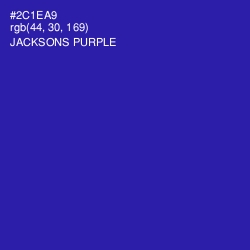#2C1EA9 - Jacksons Purple Color Image