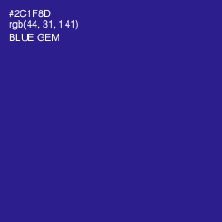 #2C1F8D - Blue Gem Color Image