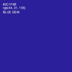 #2C1F9B - Blue Gem Color Image