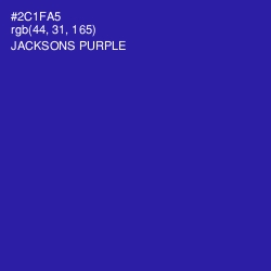 #2C1FA5 - Jacksons Purple Color Image