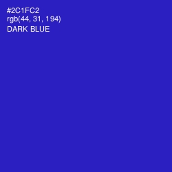 #2C1FC2 - Dark Blue Color Image