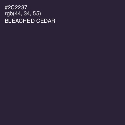 #2C2237 - Bleached Cedar Color Image