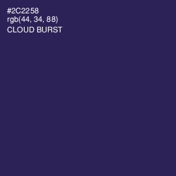 #2C2258 - Cloud Burst Color Image
