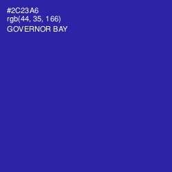 #2C23A6 - Governor Bay Color Image