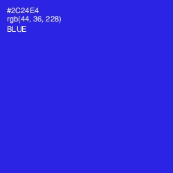 #2C24E4 - Blue Color Image