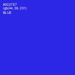 #2C27E7 - Blue Color Image