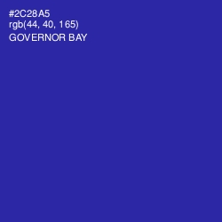 #2C28A5 - Governor Bay Color Image
