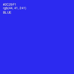#2C29F1 - Blue Color Image