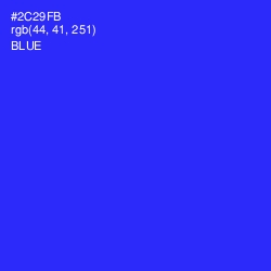 #2C29FB - Blue Color Image