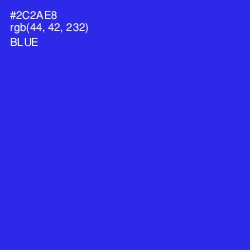 #2C2AE8 - Blue Color Image
