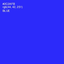 #2C2AFB - Blue Color Image