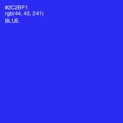 #2C2BF1 - Blue Color Image