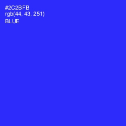 #2C2BFB - Blue Color Image