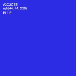 #2C2CE5 - Blue Color Image