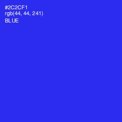 #2C2CF1 - Blue Color Image