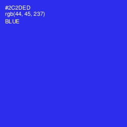 #2C2DED - Blue Color Image