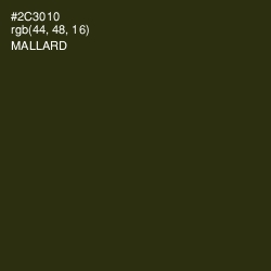 #2C3010 - Mallard Color Image