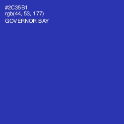 #2C35B1 - Governor Bay Color Image