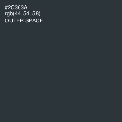 #2C363A - Outer Space Color Image