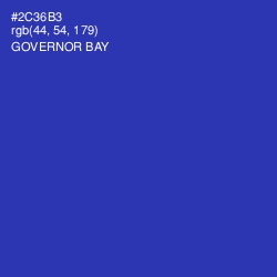 #2C36B3 - Governor Bay Color Image