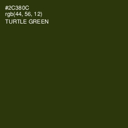 #2C380C - Turtle Green Color Image
