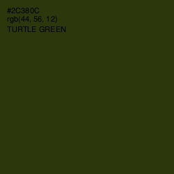 #2C380C - Turtle Green Color Image