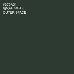 #2C3A31 - Outer Space Color Image